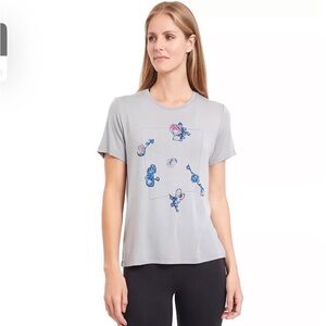 PSK Collective Gray Floral Graphic Tee
